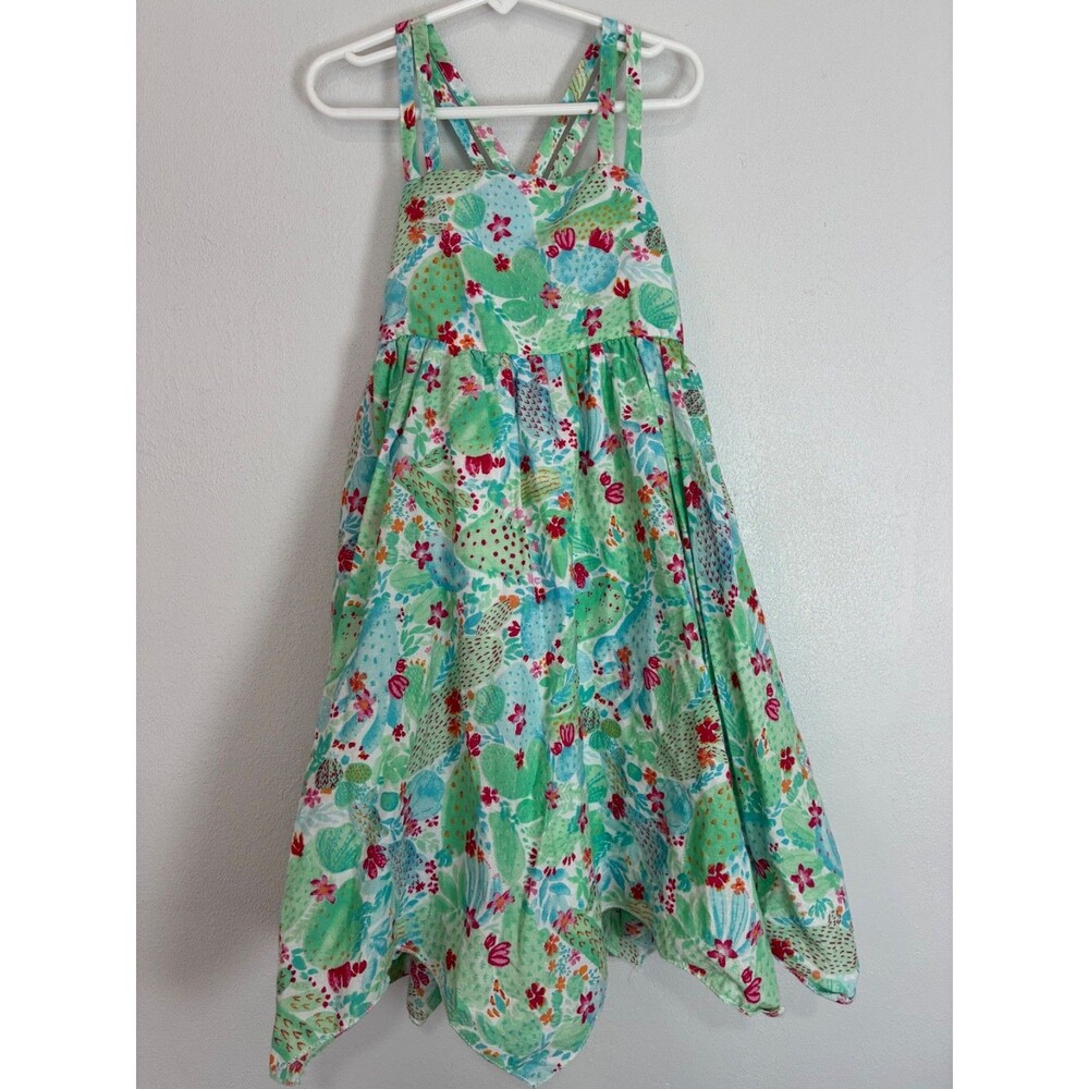 Tommy Bahama Toddler Cactus Floral Smocked Handkerchief Beach Dress Girl's